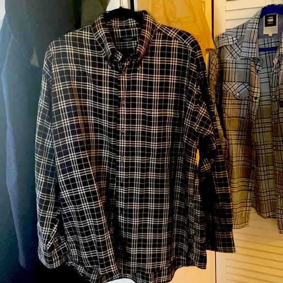 BURBERRY London Black & White NOVA Plaid Shirt XL - Picture 2 of 5